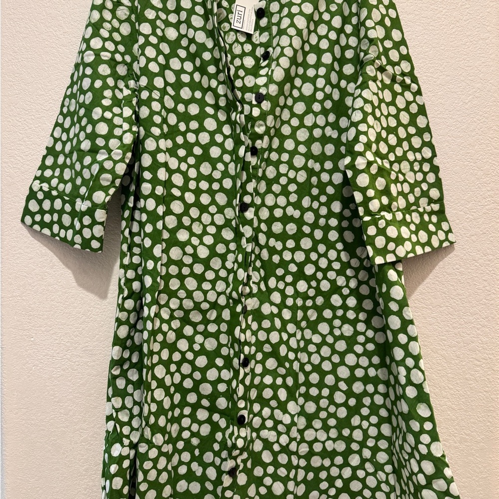 Zuri Kenya just one dress #MVPEA Green Polka Dot Midi Dress